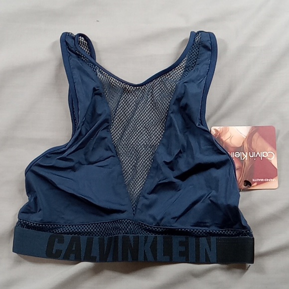 CALVIN KLEIN SMALL PETITE SP BRA Bralette Intimates New NAVY BLUE - Picture 1 of 4